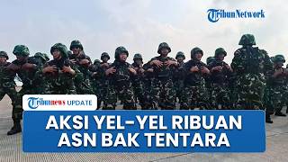 1.773 ASN Ikuti Latihan Militer Komcad Gelombang I, Pakai Seragam Loreng hingga Yel-yel Ala Tentara