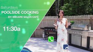 Poolside cooking commercial
