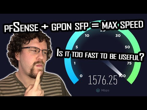 Testing out my 1.5 gbps fiber connection using pfSense and a GPON SFP module!