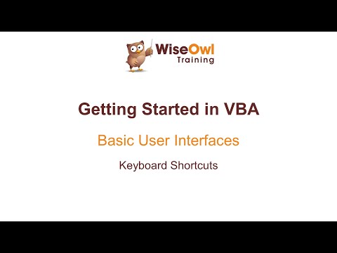 Excel VBA Online Course - 1.3.2 Keyboard Shortcuts