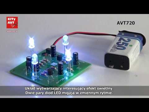 AVT720 - Błękitno-biały mrygacz