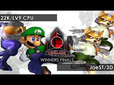 Melee: 22K/LV9 CPU V JoeST/3D - Obelisk 46 Tournament SSBM