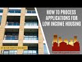 How To Process Applications For Low Income Housing