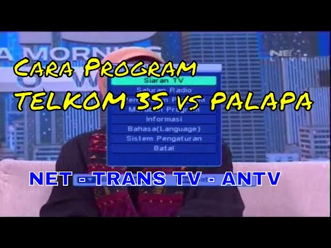 Tutorial Program Otomatis trans tv net tv trans7 antv | Satelit Telkom 3s dan Palapa d |