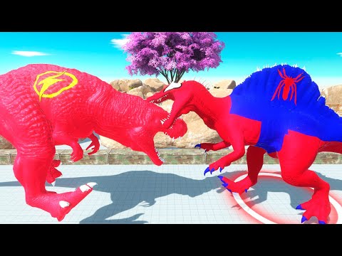 Flash VS Superman T-Rex Death Run | ARBS | Animal Revolt Battle Simulator