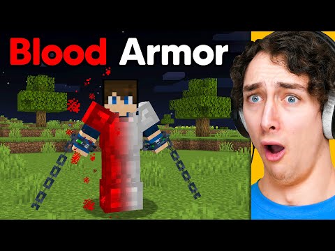 Using BLOOD ARMOR to Scare My Friends in Minecraft