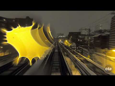 CTA's Ride the Rails: Winter Storm - Brown Line Time-lapse (2021)