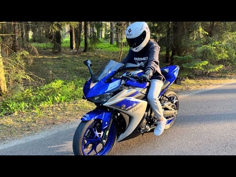 🟢🔵⚪️Pierwszy raz na Yamaha R3 / First time on Yamaha R3