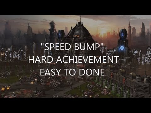 Speed bump StarCraft II HOTS hard achievement The Reckoning mission easy way 1080p