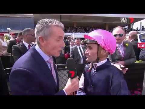 2017 VRC Melbourne Cup _ Winning Jockey Corey Brown