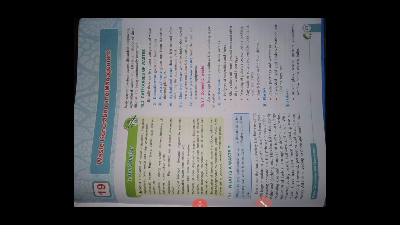 Waste generation and management