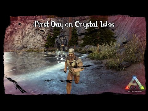 First Day on Crystal Isles! | Ark Survival Evolved | P.1