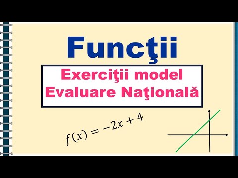 Functii - exercitii model EN | Test evaluare functii