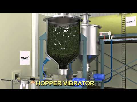 Industrial vibratory hopper flow aid