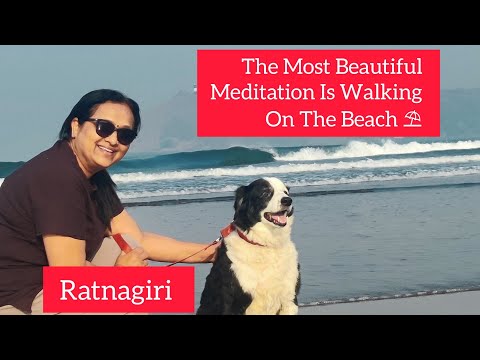 The Most Beautiful Meditation Is Walking On The Beach ⛱️ #ratnagiri #beach #walk @AjitaMalushte 