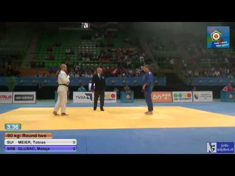Judo European Championships Juniors Sarajevo 2013: Meier (SUI) - Glusac (SRB) [-90kg]