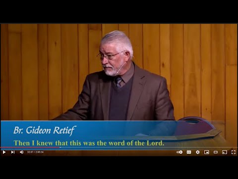 Then I know that this was the word of the Lord - Br Gideon Retief (Wednesday 2022-07-13)