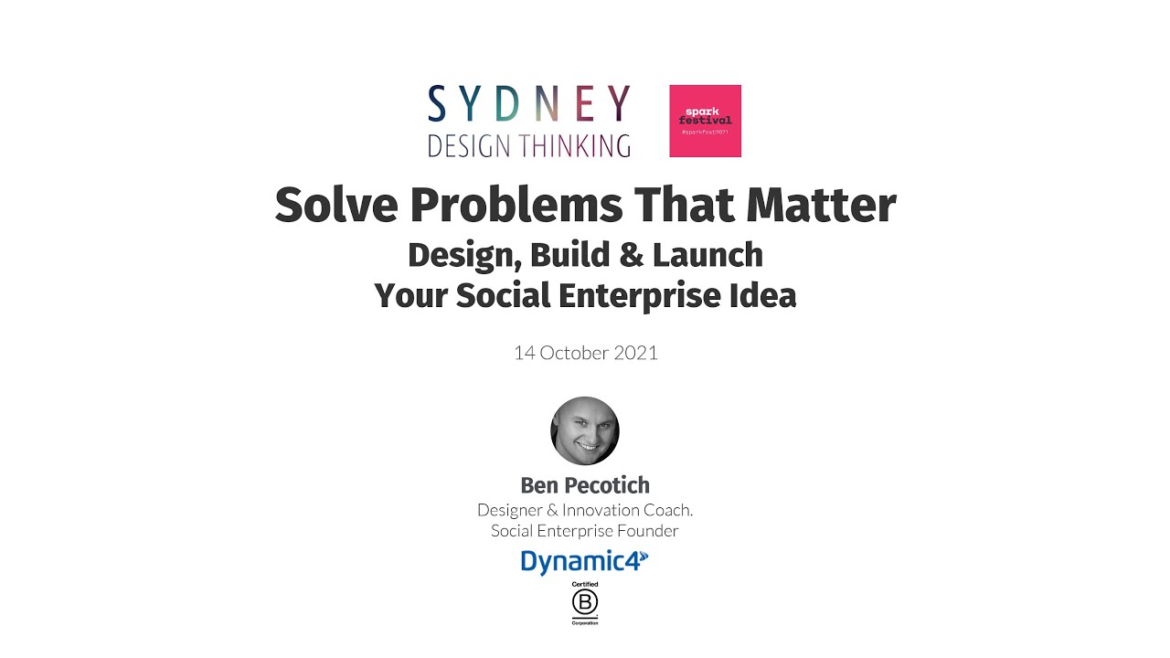 SydDT #64: Solve Problems That Matter Book Launch with Ben Pecotich