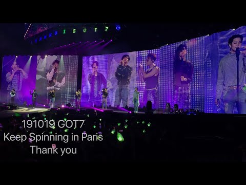 191019 GOT7 KEEP SPINNING in Paris - Thank you