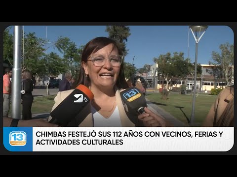 Chimbas festejó sus 112 años con vecinos, ferias y actividades culturales