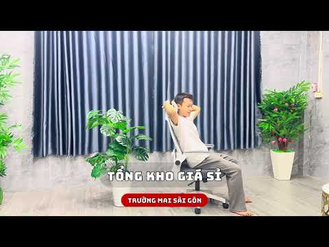 Ghế Công Thái Học Xoay Tay Gập 3D - CTH10