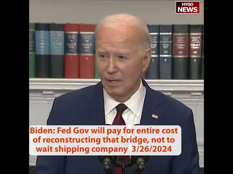 Biden: Fed Gov will pay for entire cost of reconstructing that bridge; Slurs & Confused