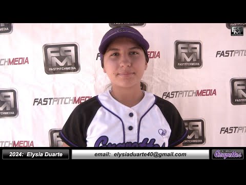 2024 Elysia Duarte Athletic SS, Third Base & Outfielder Softball Skills Video - Ca Grapettes McNair