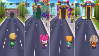 Talking Tom Gold Run Tarantula Tom vs K-Pop Angela vs Goalkeeper Ginger vs Magma Ben Gameplay