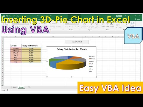 Inserting 3D-Pie Chart in Excel using VBA Automatically. Insert Chart automatically #Neo All Tech