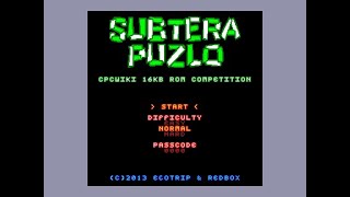 Amstrad CPC Longplay - Subtera Puzlo (2013) - Hard difficulty