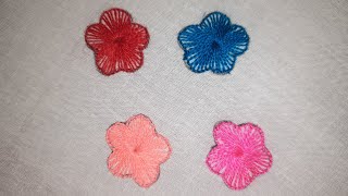 Button Hole Stitch Flower Embroidery  ||  Button Hole Stitch  ||  Botam Ghor Fuler Selai