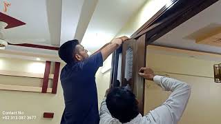 PVC Folding Door Side Open for Partition (PVC Material in Wooden Textured) I Karachi - Pakistan