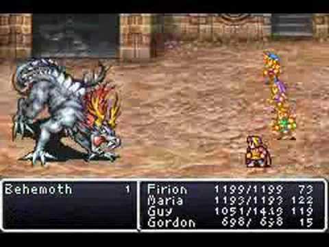 Final Fantasy II DOS Boss Battle #7 - Behemoth