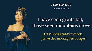 Remember - Lauren Daigle - Lyrics English French. WeLyrics