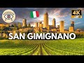 SAN GIMIGNANO Italy 4K Free WALKING TOUR With SUBTITLES August 2023