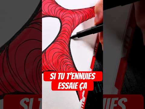 Si tu t’ennuies essaie ce dessin ✍🏻 #dessin #defidessin #arttutorial#artchallenge #doodleart