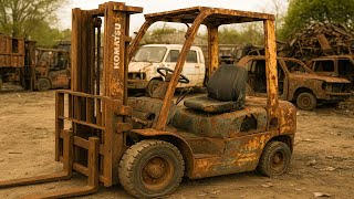 Download lagu Completely Restored Heavily Damaged KOMATSU Forklift // Reviving a Forgotten Classic Legend mp3