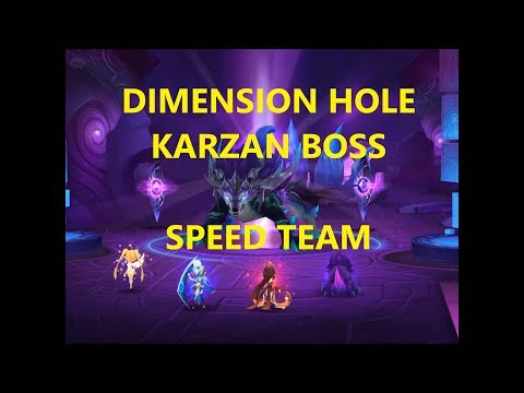 SUMMONERS WAR : DIMENSION HOLE - KARZHAN BOSS - SPEED TEAM