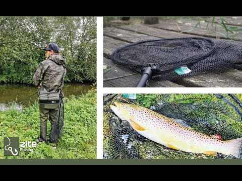 Spinnkescher Faltbar mit gummiertem Netz - Kescher zum Spinnfischen Zite© Fishing (Produktvideo)