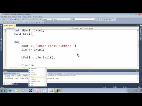 C++ Win32 Console Tutorial 8 - Checking Numeric User Input With cin.fail