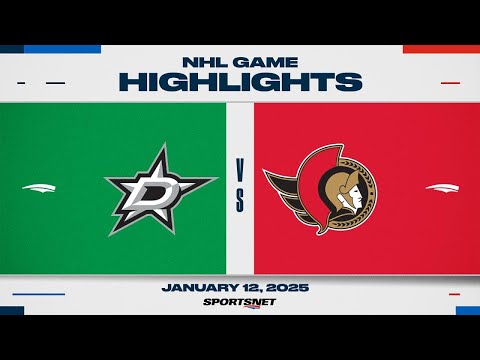 NHL Highlights | Stars vs. Senators - January 12, 2025