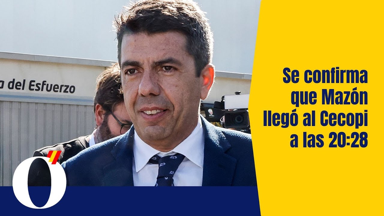 Un informe de la Generalitat muestra con imágenes que Mazón llegó al Cecopi a las 20:28