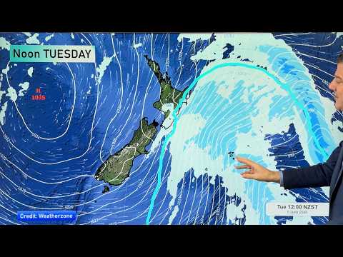 NZ: Colder airflow, showers, fog, frost & large dry areas