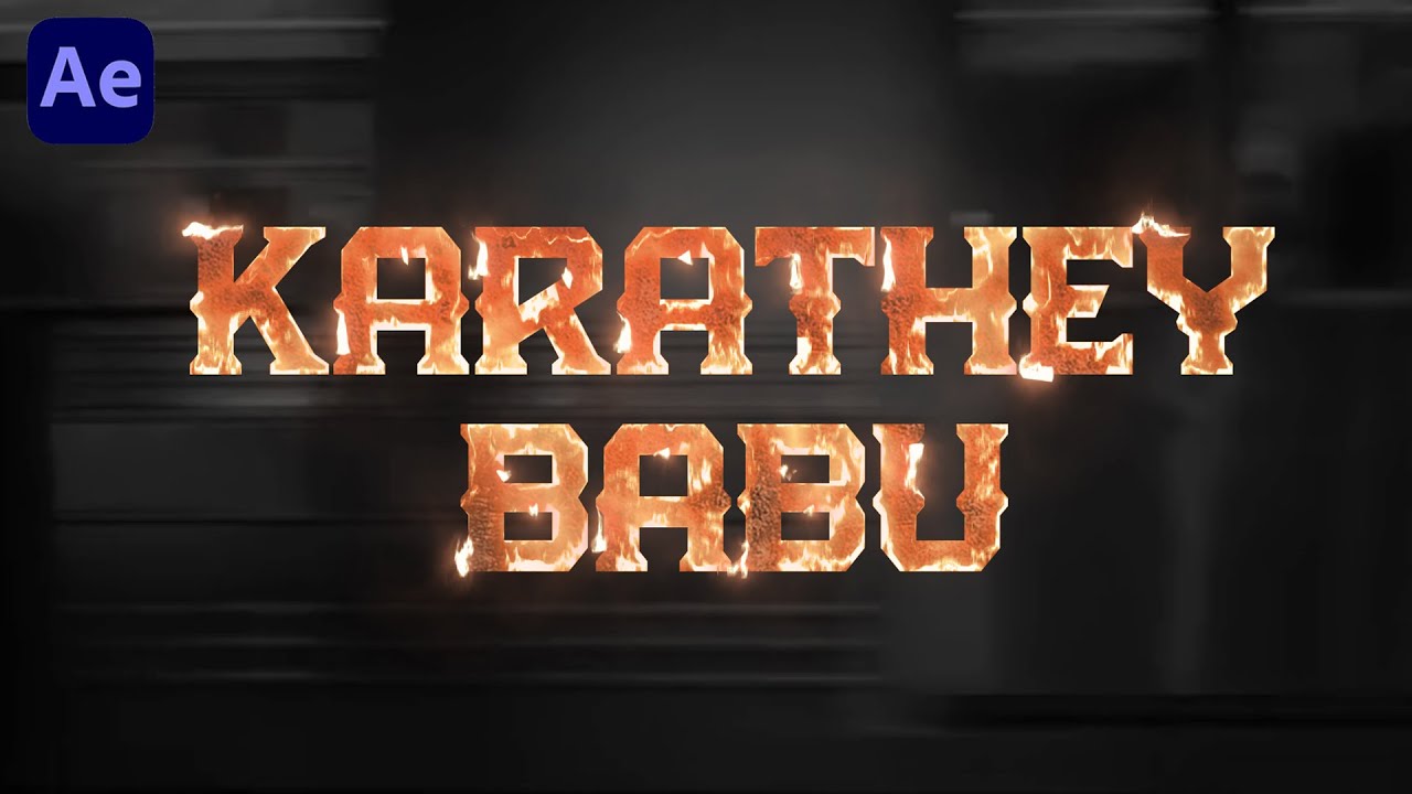 Karathey Babu Title Card – Teaser Titles After Effects Template