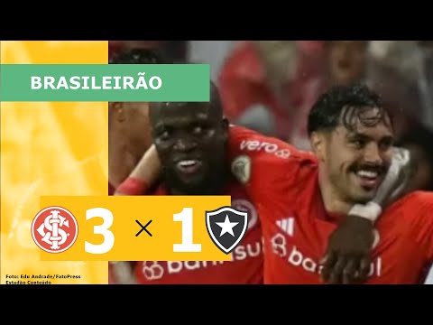 INTERNACIONAL 3 X 1 BOTAFOGO - CAMPEONATO BRASILEIRO 2023; VEJA OS GOLS