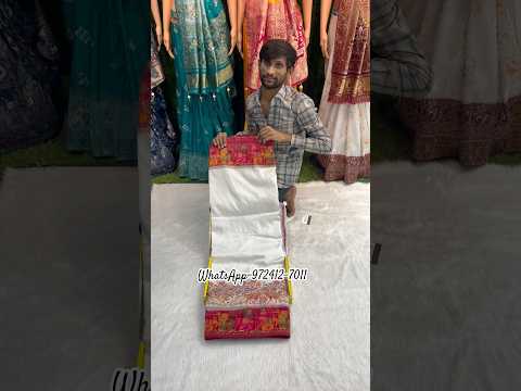 A very beautiful pure pasmina silk white and pink colour Sarees ￼#trending #youtube #instagram #new