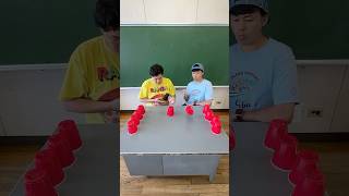 コップを重ねて回転して立てれた人が勝ち🔥