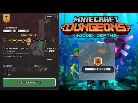 How To Unlock Radiant Ravine In Minecraft Dungeons Hidden Depths DLC