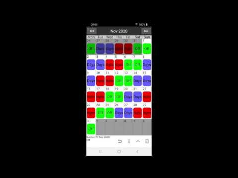 Shift Work Calendar Tutorial