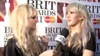 Ellie Goulding talks to Goldierocks backstage | BRIT Awards 2011 Nominations Launch